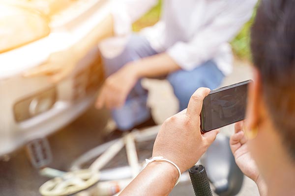 Scene photos and medical records compiled for a Brampton motor vehicle accident claim