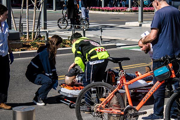 Evidence gathered for a Brampton pedestrian or bicycle accident claim including photos and records